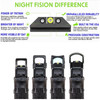 NIGHT FISION Optics Ready Stealth Night Sight Set for Glock 43/43x w/ RMRcc (GLK-003-465-472-YGZG)