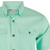 DRAKE Mens Frat Gingham Check Button-Down Beach Glass Tonal SS Shirt (DS2265-BGT)