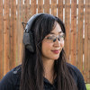 GRITR Electronic Hearing Protection, Earmuffs for Noise Reduction, Black