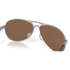 OAKLEY Women's Feedback Satin Chrome Frame/Prizm Bronze Lenses Sunglasses (OO4079-4759)