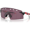 OAKLEY Encoder Strike Vented Giro Pink Stripes Frame/Prizm Road Black Lenses Sunglasses (OO9235-1639)