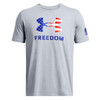 UNDER ARMOUR Men's Freedom Logo Steel Medium Heather/Royal T-Shirt (1382970-035)