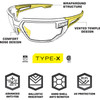 MECHANIX WEAR Type-X OSFA Black Frame/Smoke Lens Tactical Eyewear (VXF20AFPU)