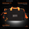 GRITR 4-in-1 Gun Range Bag w/ Tote Bag, Cleaning Mat & Admin Pouch, Black & Orange