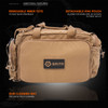 GRITR 4-in-1 Gun Range Bag w/ Tote Bag, Cleaning Mat & Admin Pouch, Flat Dark Earth