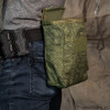 GRITR Tactical Molle Dump Pouch, Foldable Dump Bag for Belts, Green Topographic