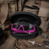 GRITR Shooting Safety Glasses w/ Interchangeable Lenses & Eva Case, Pink Frame