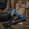 GRITR Shooting Safety Glasses w/ Interchangeable Lenses & Eva Case, Blue Frame
