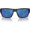 COSTA DEL MAR Men's Finlet Matte Black/Blue Mirror 580p Polarized Sunglasses (06S9118-91180759)