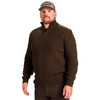 BERETTA Men's Dover Tech Brown Bark Half Zip Sweater (PU691T234608C1)