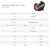 HAWKE Vantage 1x20 Red Dot Sight with 9-11mm Rail, Black (12105)