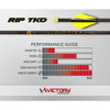 VICTORY ARCHERY RIP TKO Elite Low Torque Fletched 9.0 GPI 6pk Arrows (RIPTKE-400FB-6)