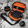 GRITR Handgun Briefcase, Soft Pistol Case w/ Mag Slots, Black & Orange