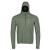 EBERLESTOCK Men's Lochsa Merino 1/4 Zip Loden Hoody (L12L)