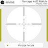 HAWKE Vantage 4x32 1in Mil-Dot Riflescope (14101)
