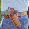GALCO APO Strongside/Crossdraw Tan Right Hand Belt Holster For Glock 17 Gen 1-5 (APO224R)