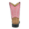 SMOKY MOUNTAIN BOOTS Girl's Buffalo Vintage Brown/Pink Leather Wellington Western Boots (3405C)