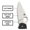 SPYDERCO Para 3 Lightweight 2.92in Chromium Steel Knife (C223PBK)