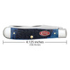 CASE XX Trapper Navy Blue Bone with Red Shield 2-Blade Pocket Knife (07051)