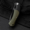 BESTECH KNIVES Penguin 3.62in Linerlock Black and Green Folding Knife (BG32E)