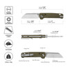 QSP Penguin Glyde Lock Khaki FRN Pocket Knife (QS130GL-C1)
