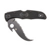 SPYDERCO Matriarch 2 Lightweight 3.57in Black Emerson Opener/Black Blade Knife (C12SBBK2W)