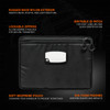 GRITR Single Handgun Sleeve - Soft Gun Case with ID Patch & Lockable Zippers, Black
