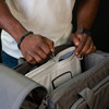 GRITR Single Handgun Sleeve - Soft Gun Case with ID Patch & Lockable Zippers, Gray