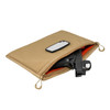 GRITR Single Handgun Sleeve - Soft Gun Case with ID Patch & Lockable Zippers, Tan