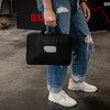 GRITR Double Handgun Sleeve - Soft Gun Case with ID Patch & Lockable Zippers, Black