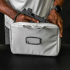 GRITR Double Handgun Sleeve - Soft Gun Case with ID Patch & Lockable Zippers, Gray