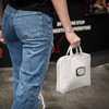 GRITR Double Handgun Sleeve - Soft Gun Case with ID Patch & Lockable Zippers, Gray