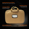 GRITR Double Handgun Sleeve - Soft Gun Case with ID Patch & Lockable Zippers, Tan