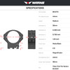 WARNE HyperLite 30mm Medium Matte Rings for Tikka (8514TM)