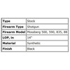 MOSSBERG Black Synthetic Shotgun Stock (95030)