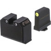 NIGHT FISION Optics Ready Yellow Front Ring/Black Rear Rings Stealth Night Sight Set for Walther PDP/PPQ w/ DPP/509t/Acro (WAL-277-469-494-YGZG)