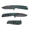 GRITR Mini Folding Knife w/ 2.75" D2 Steel Blade, G10 Scales, Pocket Clip, Green