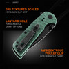 GRITR Mini Folding Knife w/ 2.75" D2 Steel Blade, G10 Scales, Pocket Clip, Green
