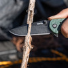GRITR Mini Folding Knife w/ 2.75" D2 Steel Blade, G10 Scales, Pocket Clip, Green