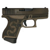 GLOCK 43 Gen3 9mm Luger 3.41in 2x 6rd Mags Custom "Revolution Engraved Colonial Brown" Pistol (UI4350201MODREV)