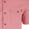 DRAKE WATERFOWL Men's Frat Seersucker Baked Apple Striped Button-Down Short Sleeve Shirt (DS2255-BKA)