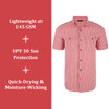 DRAKE WATERFOWL Men's Frat Seersucker Baked Apple Striped Button-Down Short Sleeve Shirt (DS2255-BKA)