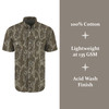 DRAKE Cinco Ranch Western Acid Wash Solid Original Bottomland SS Shirt (DS2233-024)