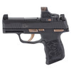 SIG SAUER P365 ROSE  .380 ACP 3.1in 2x 10rd Mags Manual Safety Striker-Fired Pistol with ROMEO-RS (365-380-ROSE-MS-RS)