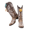 Open-box: CORRAL LD BROWN/WHITE EMBROIDERY- GLOW COLLECTION, Size: 7, Width: M (A3753-LD-M-7) - Great condition, limited use