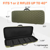 GRITR 42" Tactical Padded Double Rifle EVA Case, Green