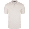 DRAKE Men's Performance Print Bright White Polo (DS4092-BRW)