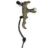 T.R.U. BALL ARCHERY Stalk'r 4-Finger Thumb Tactical Bowhunting Green Release with Lanyard (TSK4-TB)