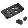 NIGHT FISION Optic Plate + Tritium Yellow Front Sight Combo: EPS to Glock Full Size MOS (GLK-OPBS-EPS-MOS-YGZX)