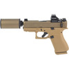 GLOCK Hush Puppy 43XC 9mm 3.92in 10rd FDE Striker Fired Pistol (UX4350204FRNHUSH-SCT)